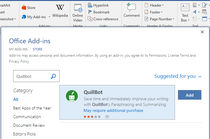 quillbot extension