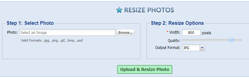 resize photos