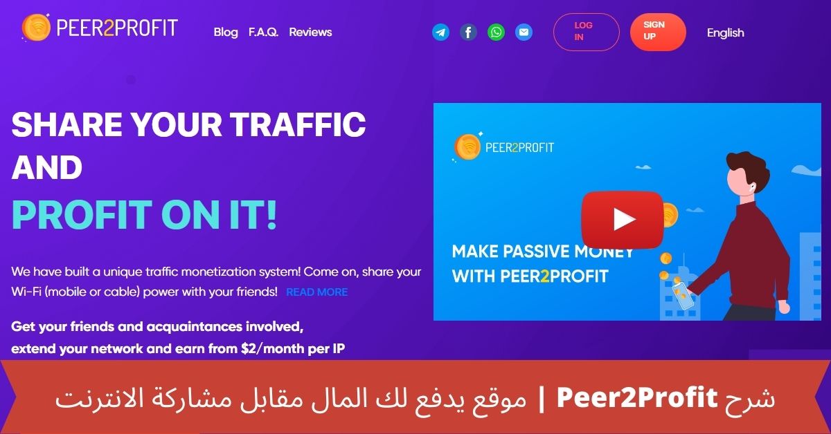 شرح موقع Peer2Profit