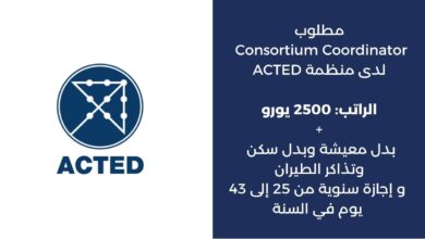 وظائف NGO في لبنان بيروت Consortium Coordinator ACTED