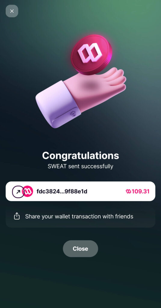 كيفية سحب المال من Sweatcoin