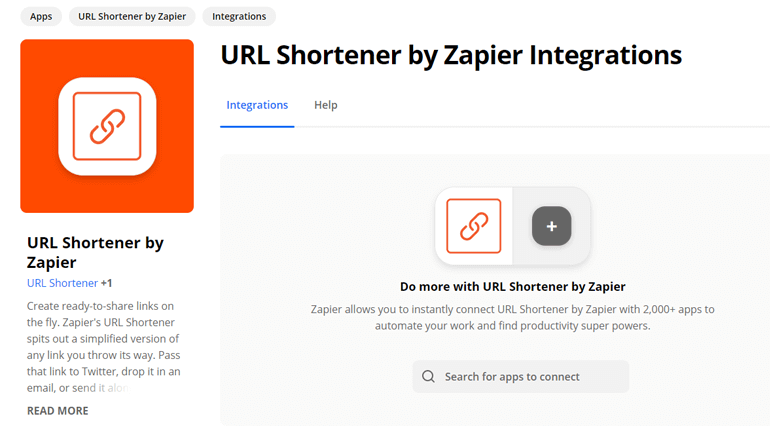 Zapier URL shortener